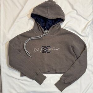 Deaf Clothing “Don’t Ever Accept Failure” Cotton Crop Hoodie w/ Satin Lined Hood